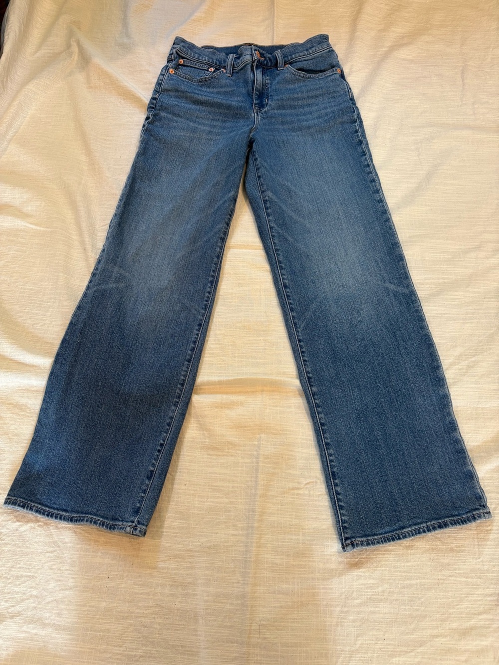 J Crew full length slim wide jeans size 26